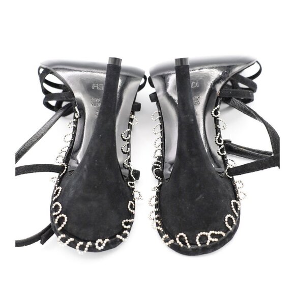 FENDI Chain Detail Suede Sandals - Picture 10 of 13